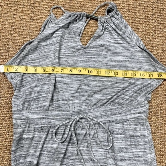 BANANA REPUBLIC SLEEVELESS MAXI DRESS IN HEATHER GRAY AND BLACK SIZE SMALL - Picture 9 of 13